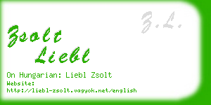 zsolt liebl business card